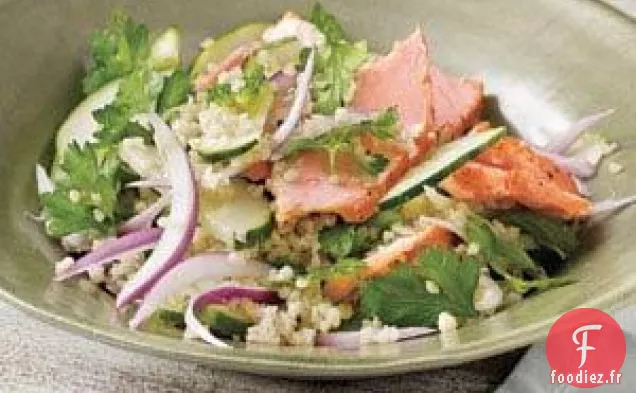 Salade De Boulgour Mentholée Au Saumon Et Aux Concombres Recette