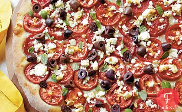 Pizza à la Tomate Fraîche et à la Feta