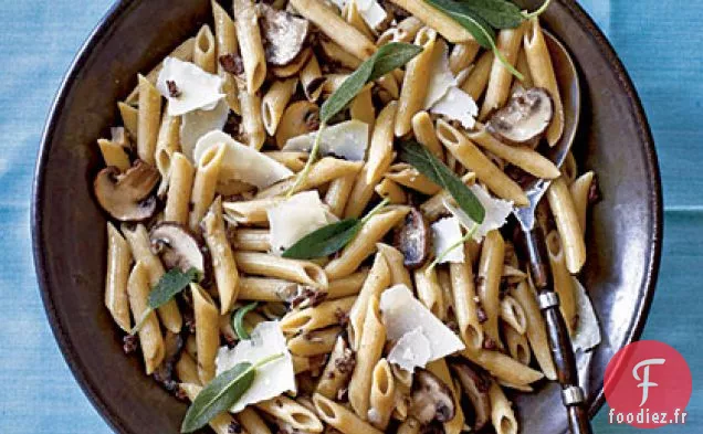 Penne à la Sauge et aux Champignons