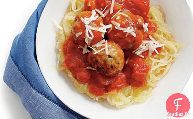 Courge Spaghetti et Boulettes de Viande