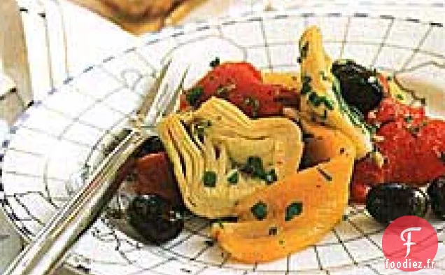 Antipasto Artichaut, Olive et Poivre Rôti