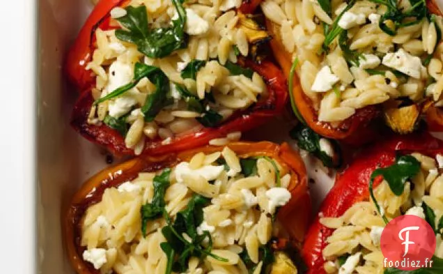 Poivrons Farcis à l'Orzo