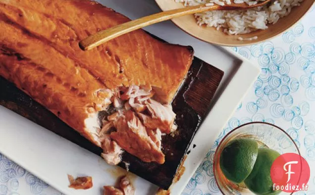 Saumon en Planches avec Riz à la Noix de Coco