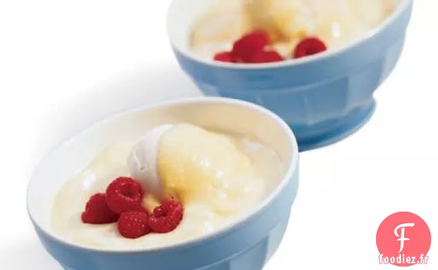 Flotteurs Chauds de Sundae aux Framboises
