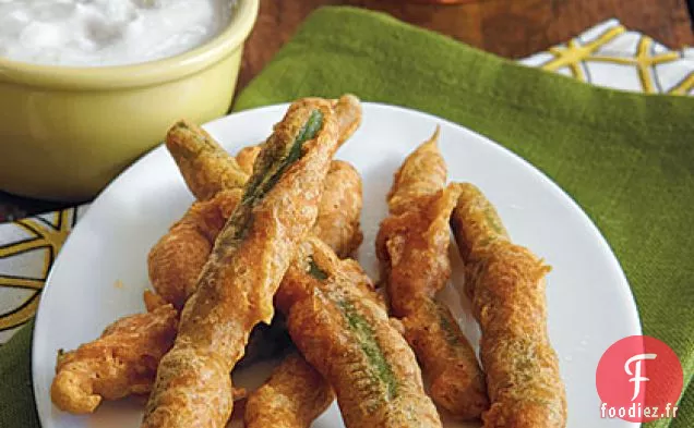 Haricots Verts Tempura à la Crème Sure de Cayenne Douce