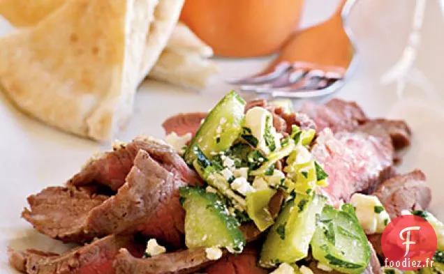 Steak de Flanc au Concombre - Relish Pepperoncini