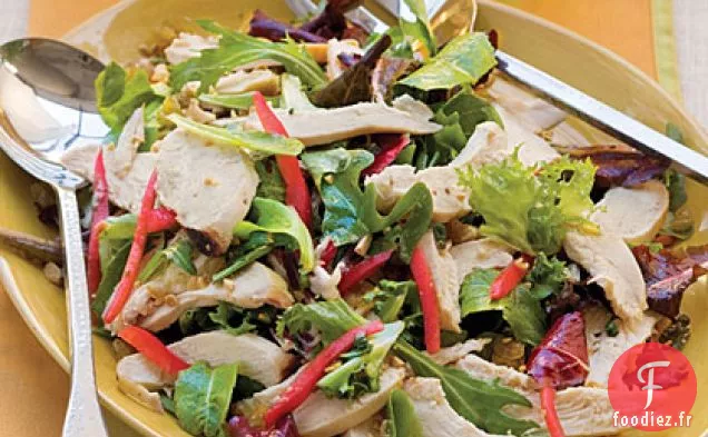 Souper De Poulet Grillé Avec Vinaigrette Aux Agrumes