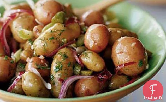 Salade de Pommes de Terre Fingerling avec Vinaigrette au Cornichon