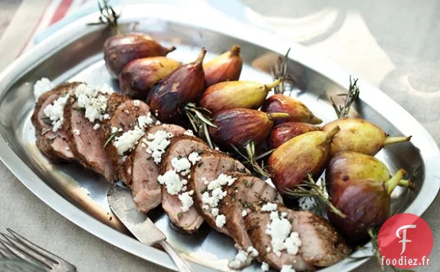 Filet de Porc Grillé avec Brochettes de Figues Fraîches