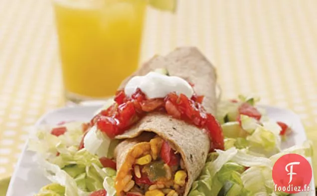 Burritos de Haricots Frits et de Riz