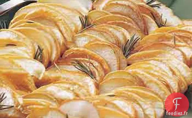Pommes et Poires grillées au Romarin