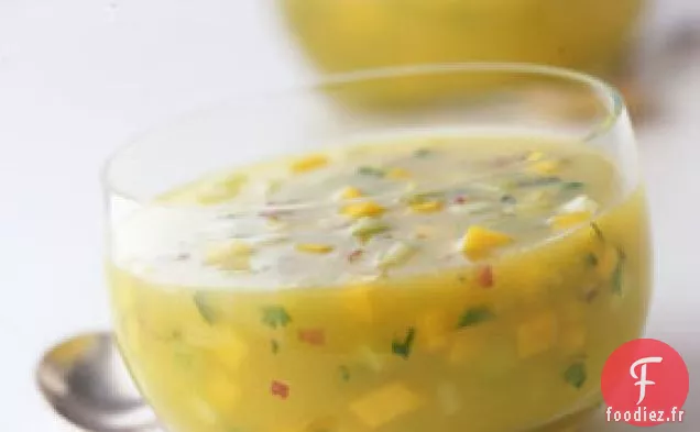Soupe Réfrigérée à la Mangue et au Concombre