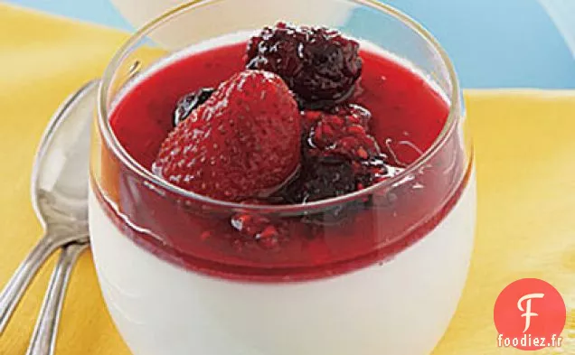 Panna Cotta au Citron et Compote de Baies