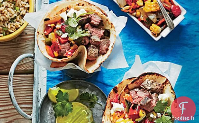 Tacos au Steak avec Salsa Carbonisée