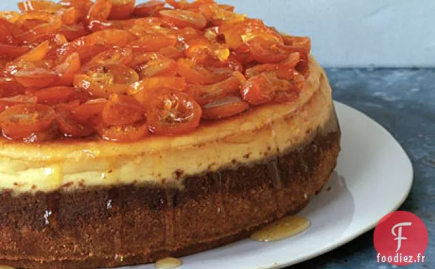 Gâteau au Fromage à l'Orange aux Kumquats confits