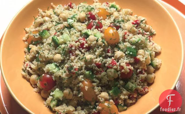 Salade De Boulgour, Haricot Garbanzo Et Concombre