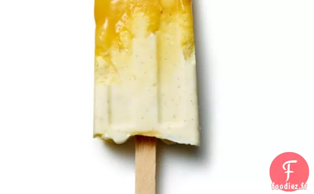 Pops de Yogourt à l'Orange et à la Vanille