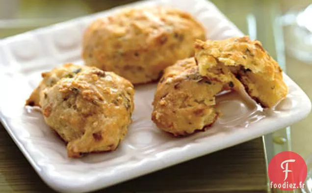 Cheddar Blanc Soufflé aux Oignons Verts