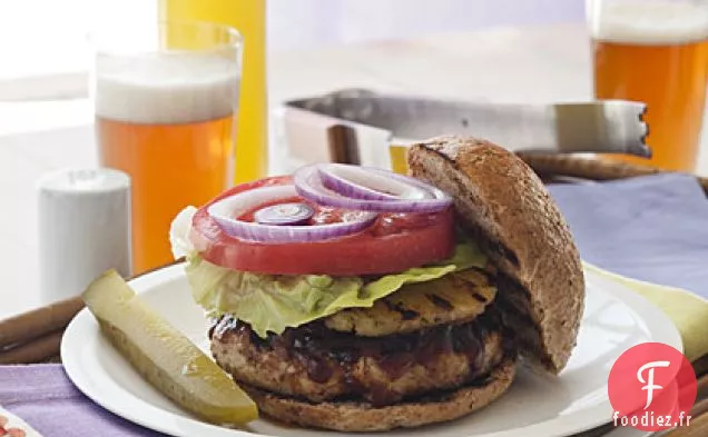 Hamburgers À La Dinde Hawaïenne À La Sauce Ananas-Papaye