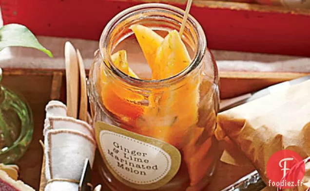 Melon Mariné au Gingembre et Citron Vert