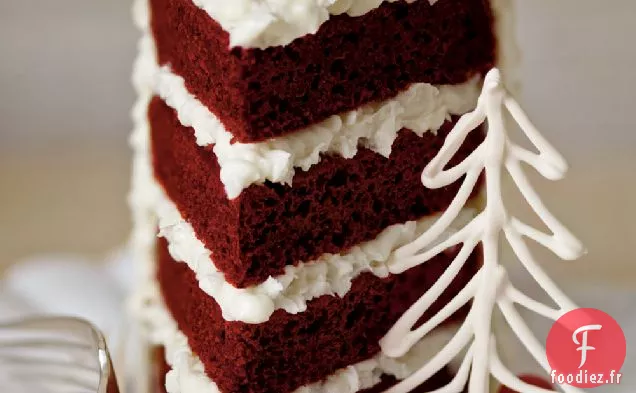 Gâteau de Velours Rouge avec Glaçage au Fromage à la Crème à la Noix de Coco