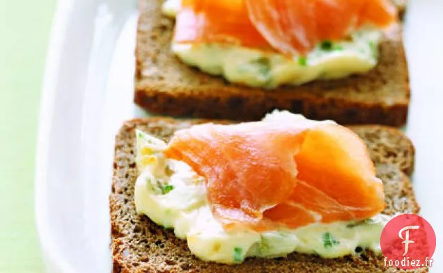 Canapés au Saumon Fumé et aux Œufs