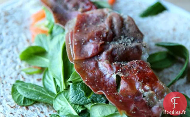 Enveloppement De Légumes Frais Rapide Avec Du Prosciutto Croustillant
