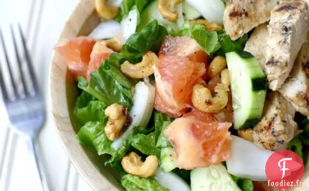 Salade De Pamplemousse Rose Avec Vinaigrette À La Cassonade