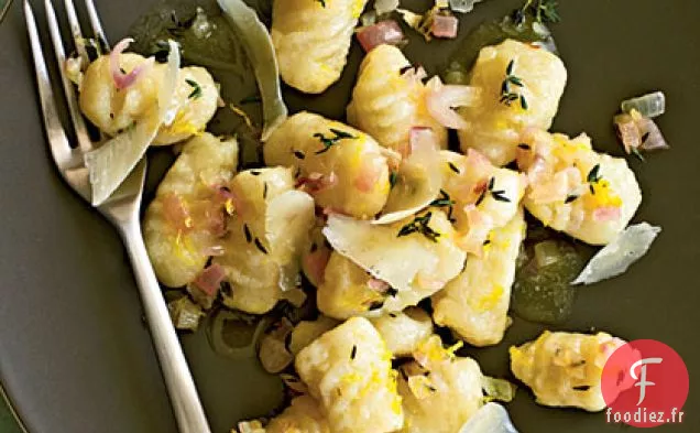 Gnocchis de Pommes de Terre à la Sauce Citron-Thym