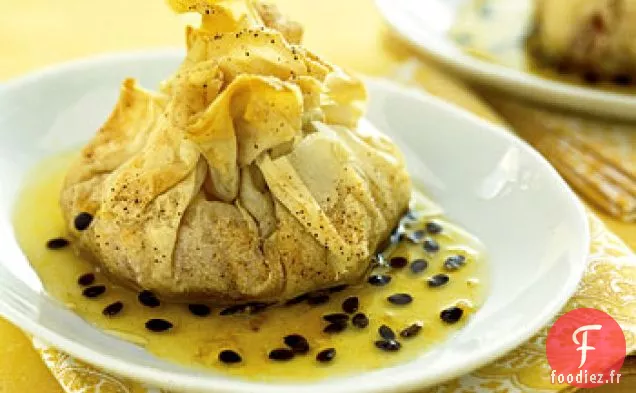 Sachets de Goyave et Manchego Phyllo au Sirop de Fruit de la Passion