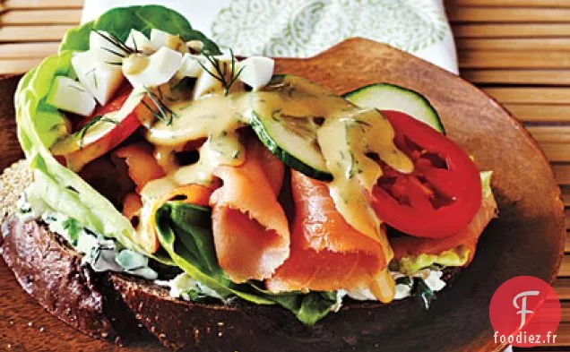 Sandwich Au Saumon Fumé à Face Ouverte