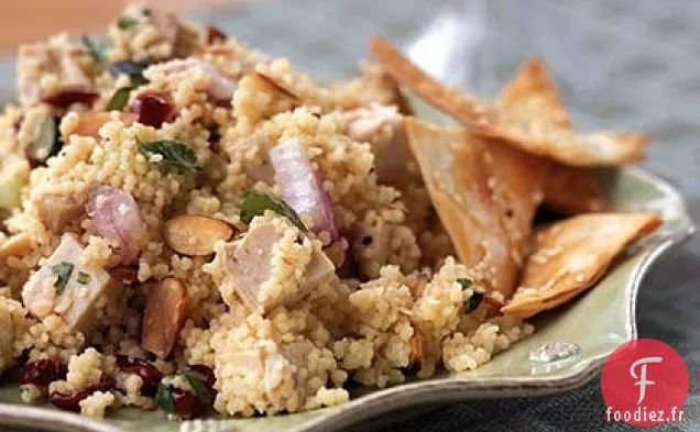Salade de Couscous Parfumée à l'Orange aux Amandes, Coriandre et Concombre