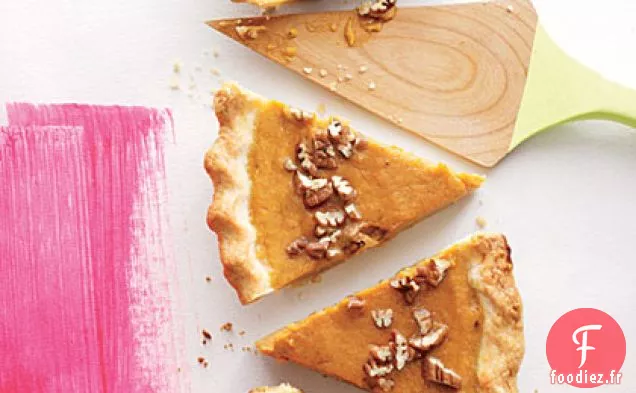 Tarte Soyeuse aux Patates Douces et aux Pacanes