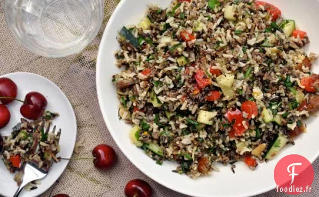 Salade De Riz Sauvage Sucrée Et Salée