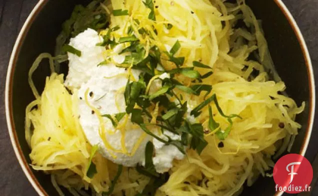 Courge Spaghetti à la Ricotta et à la Gremolata