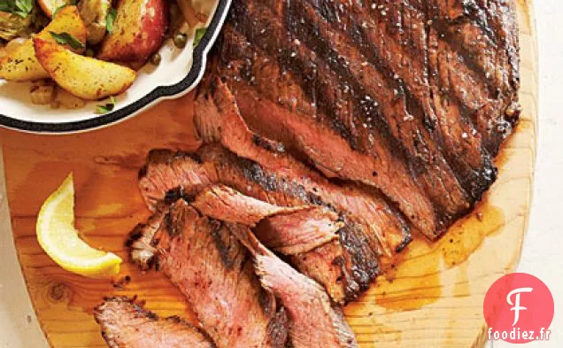 Steak Poêlé avec Hachis Pomme de Terre-Artichaut