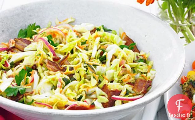 Salade de chou tiède au Bacon et aux Herbes