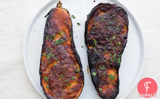 Aubergines Rôties Avec Vinaigrette Au Miso Et Au Citron Vert