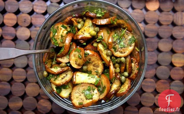 Aubergines Marinées Aux Câpres Et À La Menthe