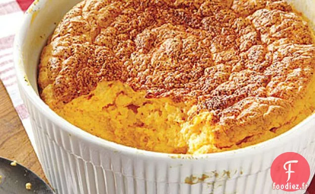 Casserole de Riz au Cheddar Soufflé