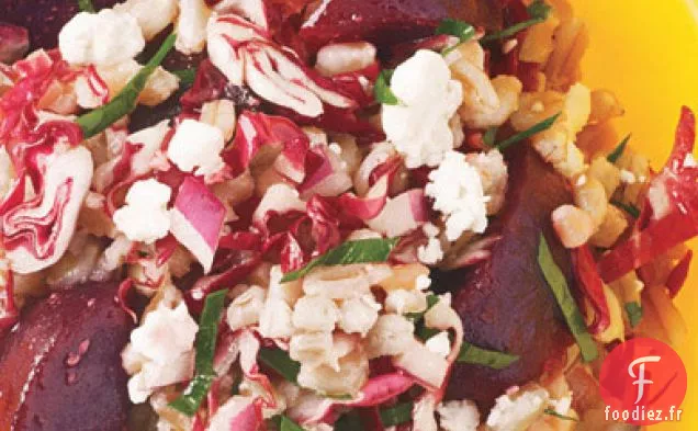 Salade de Farro, Radicchio et Betteraves Rôties