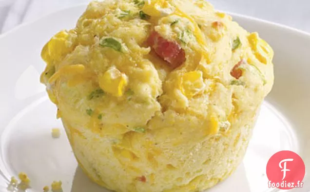 Muffins de Maïs au Jambon et au Fromage