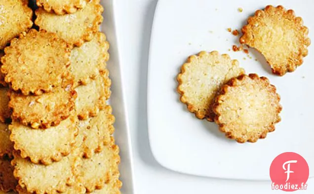 Biscuits Sablés aux Noix au Sel de Flocons et aux Agrumes
