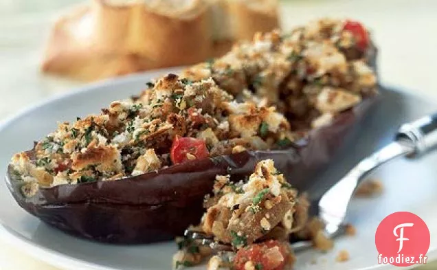 Aubergines Farcies À La Grecque
