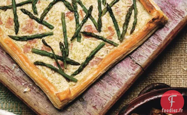 Tarte aux Asperges et à la Ricotta au Fromage Comte