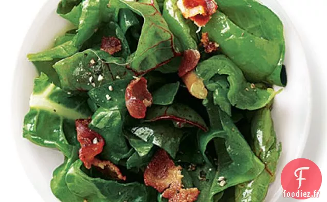 Vinaigrette au Bacon Chaud À la Bette à Carde