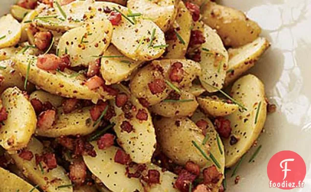 Salade de Pommes de Terre Tiède avec Pancetta et Vinaigrette au Beurre Brun