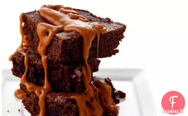 Brownies avec Filet de Caramel au Beurre