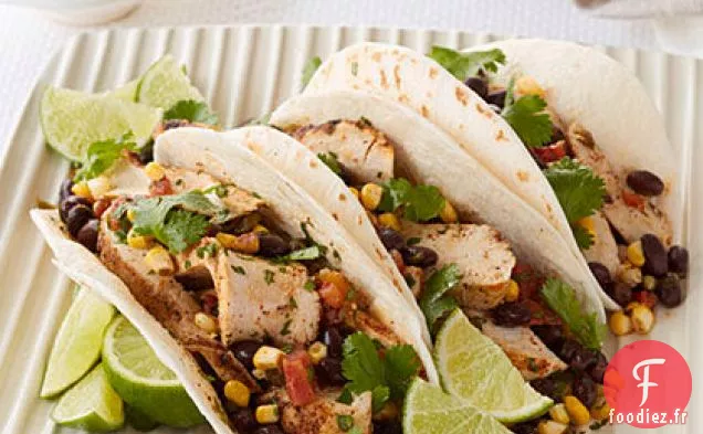 Tacos au Poulet avec Salsa de Maïs