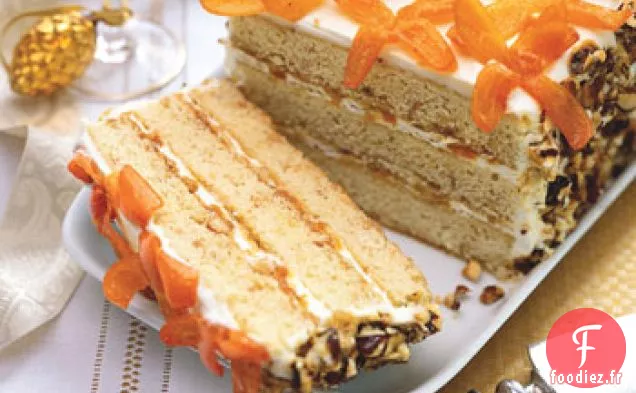 Gâteau Croustillant aux Noisettes et Kumquats Miellés